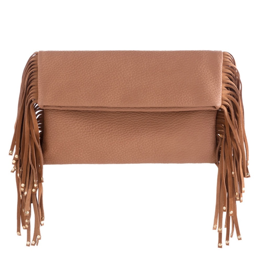 NWT Shiraleah Fringe Clutch Bag boho